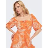 Only - Onlbella - Jurk - Oranje - 24 Mouwen - Regular Fit