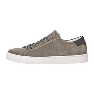 JACK & JONES Jfwcorey suède sneakers voor heren, Asfalt hak met taupe grijze details