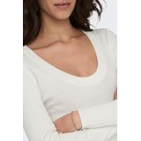 Jacqueline de Yong Trui Jdyplum Ysla O-neck Pullov Knt 15266063 Cloud Dancer Dames