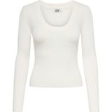 Jacqueline de Yong Trui Jdyplum Ysla O-neck Pullov Knt 15266063 Cloud Dancer Dames