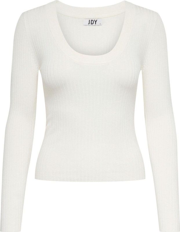 Jacqueline de Yong Trui Jdyplum Ysla O-neck Pullov Knt 15266063 Cloud Dancer Dames