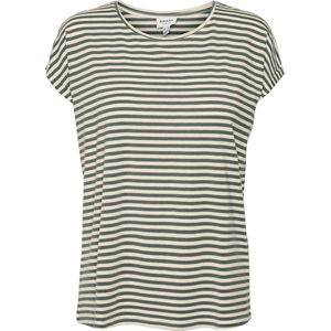 VERO MODA Vmava Plain Ss Top - Laurel Wreath/Stripes - 1 Stuk