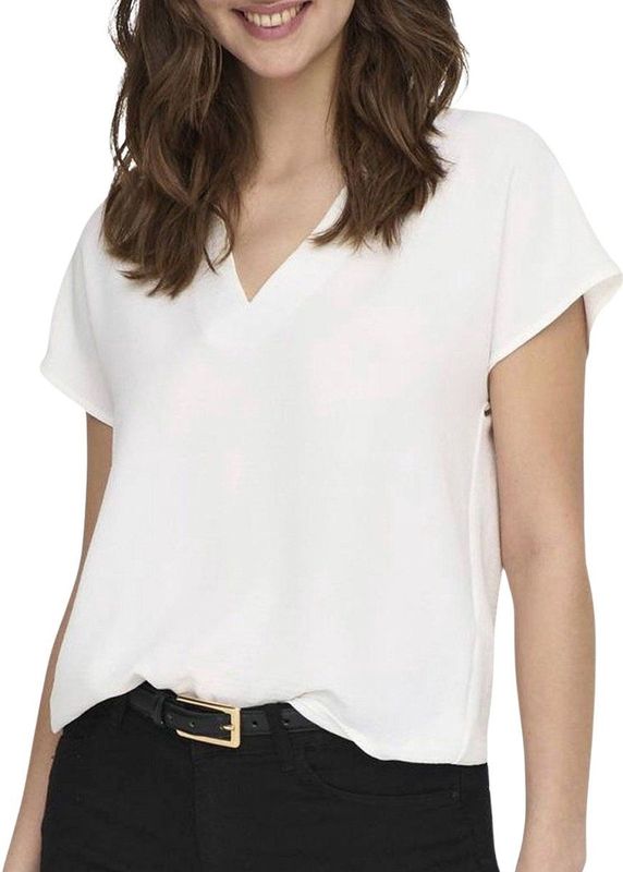 Jacqueline de Yong - Jdylion SS Top - Off-White - Gerecycled Polyester