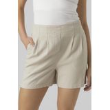Vero Moda - Vmjesmilo Hw Shorts - Korte Broek - Silver Lining - 55% Viscose 45% Linnen