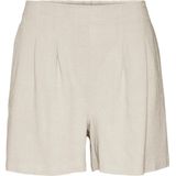 Vero Moda - Vmjesmilo Hw Shorts - Korte Broek - Silver Lining - 55% Viscose 45% Linnen
