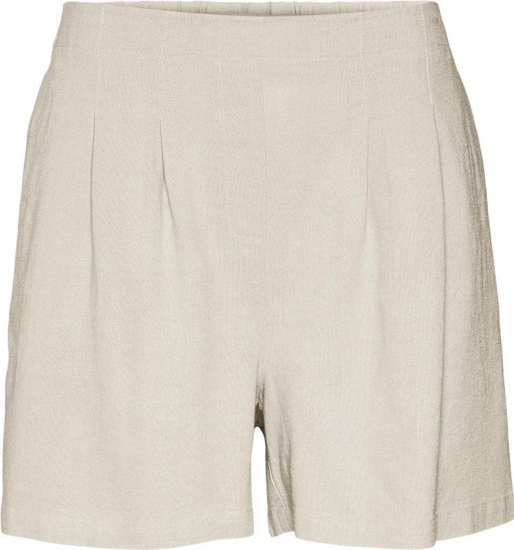 Vero Moda - Vmjesmilo Hw Shorts - Korte Broek - Silver Lining - 55% Viscose 45% Linnen