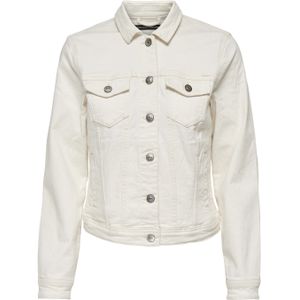Only - Onltia Denim Jacket - Ecru - Katoen - Comfortabele Pasvorm