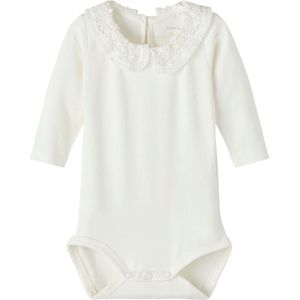 Lange Mouwen Romper - Katoen - Jersey - O-hals - Kantdetail