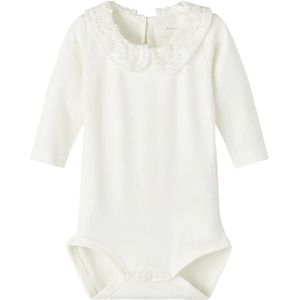 Lange Mouwen Romper - Katoen - Jersey - O-hals - Kantdetail