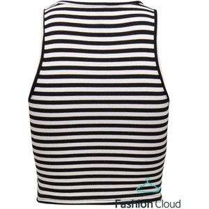 ONLY - Onlbelia S/L Crop Top - Dames - Zwart/Cloud Dancer - Crop Top