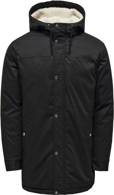 Only & Sons - Winterparka 'Alexander' - Zwart - Gerecycled Materiaal