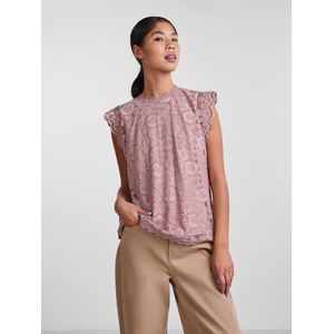 Blouse - Effen - Opstaande Kraag - Knoopsluiting - Normale Pasvorm