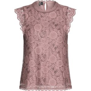 Blouse - Effen - Opstaande Kraag - Normale Pasvorm - Korte Mouwen