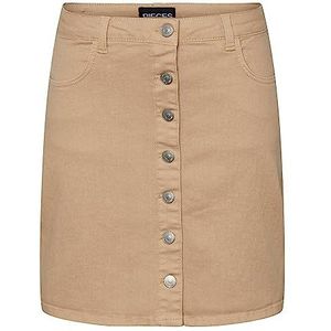 PIECES Dames Pcpeggy Hw Skirt Noos Bc Rock, Irish Cream, XS
