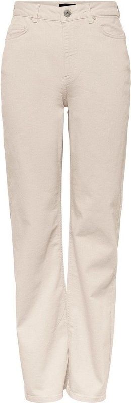 Pieces PCHOLLY HW WIDE JEANS - Whitecap Gray L3 Ecru
