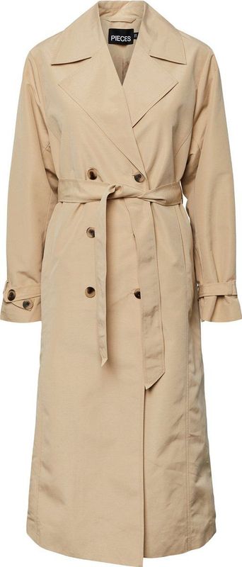 PIECES - PCTAYA LS - Trenchcoat - Zwart - Polyester
