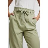 Pieces Broek Pcbosella Hw Paperbag Straight Pant 17133543 Tea Dames