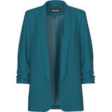 Blazer - Polyester - Normale Pasvorm - Omgekeerd Halstype - Zwart