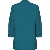 Blazer - Polyester - Normale Pasvorm - Omgekeerd Halstype - Zwart