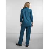 Blazer - Polyester - Normale Pasvorm - Omgekeerd Halstype - Zwart