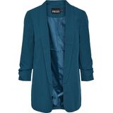 Blazer - Polyester - Normale Pasvorm - Omgekeerd Halstype - Zwart