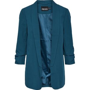 Blazer - Polyester - Normale Pasvorm - Omgekeerd Halstype - Zwart
