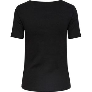 PIECES PCTANIA SS TOP NOOS BC, zwart, M