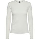 Pieces Ruka T-shirt Met Lange Mouwen Wit M Vrouw