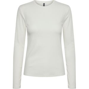 Pieces Ruka T-shirt Met Lange Mouwen Wit M Vrouw
