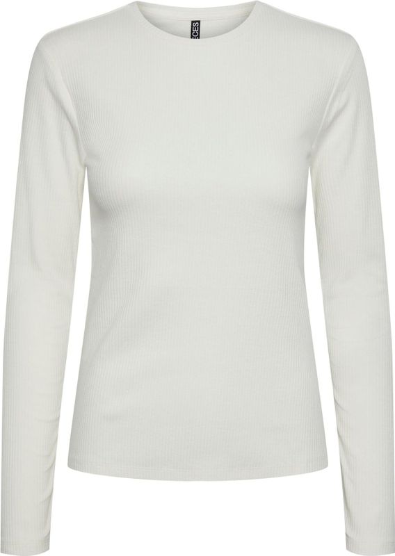 Pieces Ruka T-shirt Met Lange Mouwen Wit M Vrouw