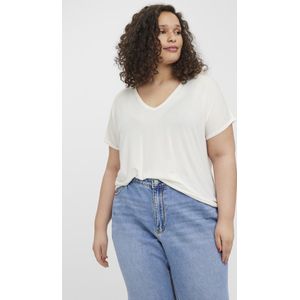 Vmaya - T-shirts - V-Hals - Korte Mouwen - Regular Fit - Curve