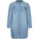 Overhemdjurk - Minilengte - 100% Lyocell TENCEL™ - Lange Mouwen - Knoopsluiting