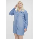 Overhemdjurk - Minilengte - 100% Lyocell TENCEL™ - Lange Mouwen - Knoopsluiting