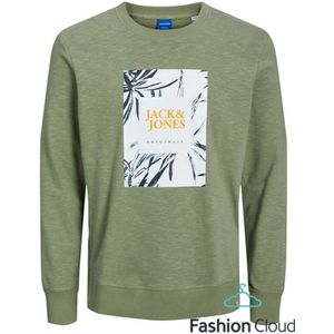 Jack & Jones Rayon Sweat Crew Neck Oil Green GROEN
