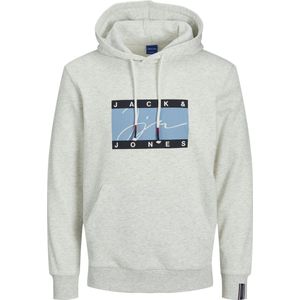 JACK & JONES Jorjosh Sweat Hood capuchontrui voor heren, wit melange., M