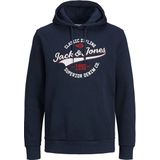 Jack & Jones - Heren Hoodies Jwh Logo Sweat Hood - Blauw