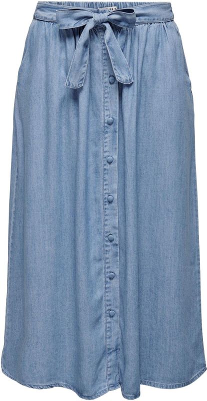 Onllaia - Denim Rok - Light Was - Midi-lengte - High Waist