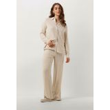 Selected Femme - Broek - Beige - Linnen - Wijde Pijpen