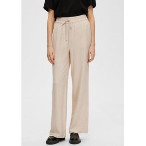 Selected Femme Viva-Gulia HW Long Linen Pant Sandshell