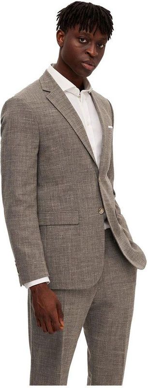 Selected - Oasis - Blazer - Slim Fit - 54% Polyester, 24% Wol, 20% Linnen, 2% Elastaan