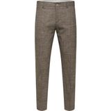 Broeken - Slim Fit - Grijs - 54% Polyester 24% Wol 20% Linnen 2% Elastaan