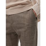 Broeken - Slim Fit - Grijs - 54% Polyester 24% Wol 20% Linnen 2% Elastaan