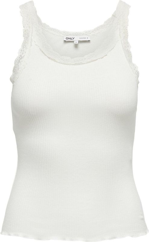 Onlsharai - Tank Top - Zwart - Katoen - U-Hals - Mouwloos - Regular Fit