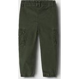Baggy Broek - Twill - Zwart - Katoen - Elastische Zoom