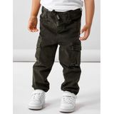 Baggy Broek - Twill - Zwart - Katoen - Elastische Zoom