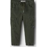 Baggy Broek - Twill - Zwart - Katoen - Elastische Zoom