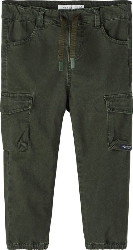 Baggy Broek - Twill - Zwart - Katoen - Elastische Zoom