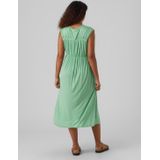 Jurk - V-Hals - Mouwloos - Blauw - Biologisch Katoen - Regular Fit