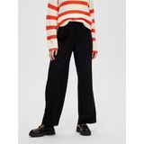 SELECTED FEMME Klassieke damesbroek met wijde pijpen, zwart, 34W / 30L