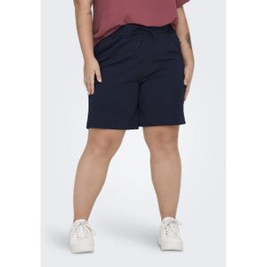ONLY CARMAKOMA - Shorts - Zwart - Katoen - Trekkoord in de Taille